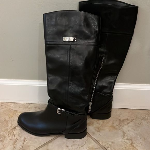 Coach Micha wide calf knee high riding boot. - Picture 2 of 10